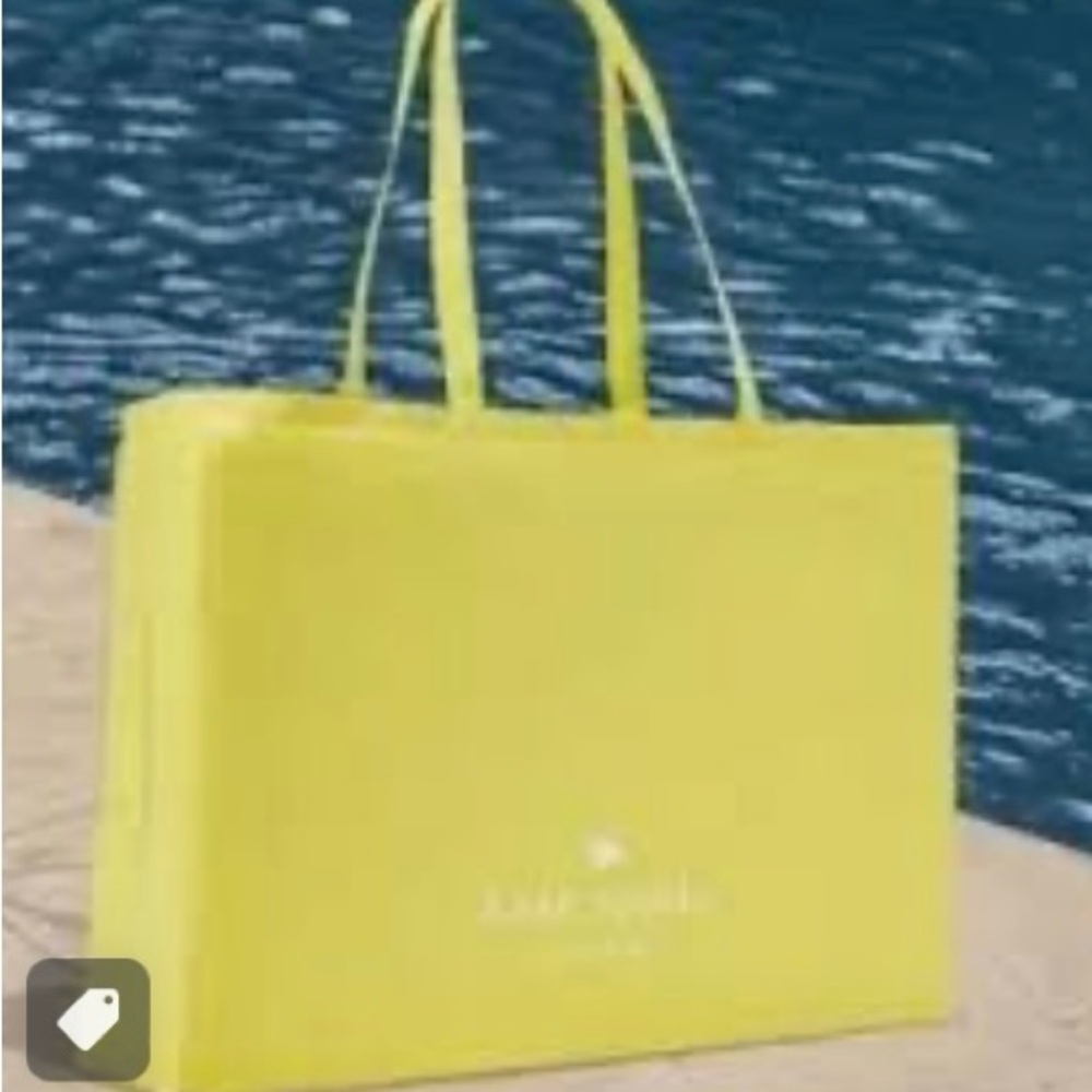 🩷🔥NWT KATE SPADE EXTRA LARGE ROSE GOLD GLITTER TOTE + FREE NWT KATE SPADE TOTE❣️ - Picture 11 of 12